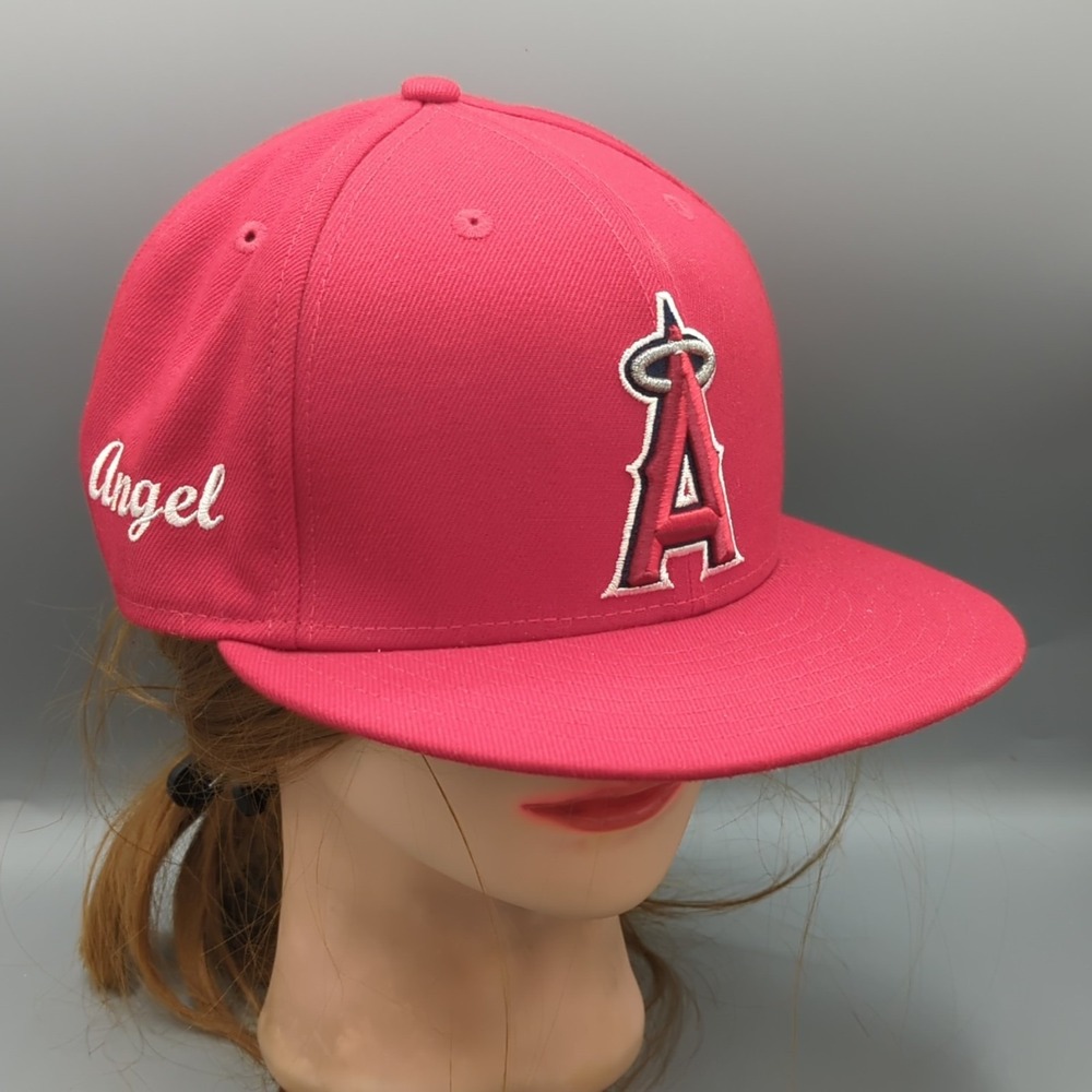 Los Angeles Angels New Era 59Fifty Fitted Hat Cap Size 7 1/8 Angel Side Script